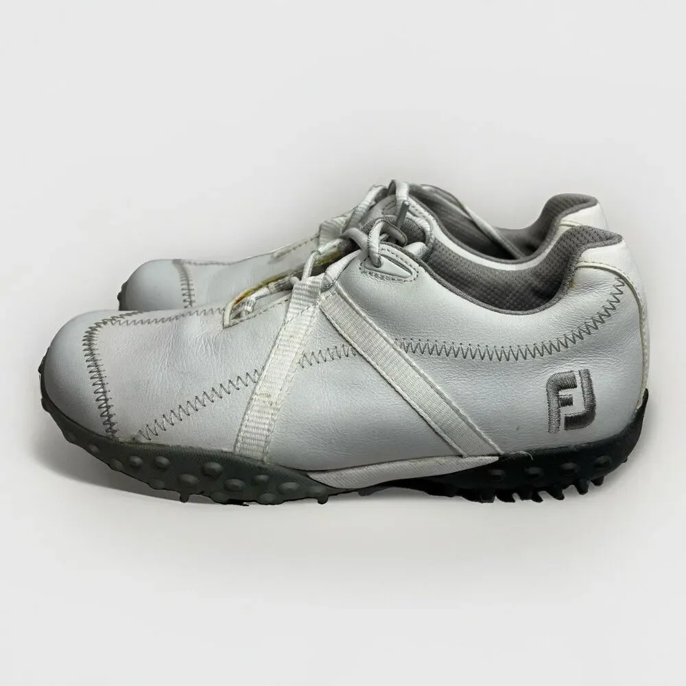 FootJoy M:Project Women's Spikeless Golf Shoes White/Grey 6 M